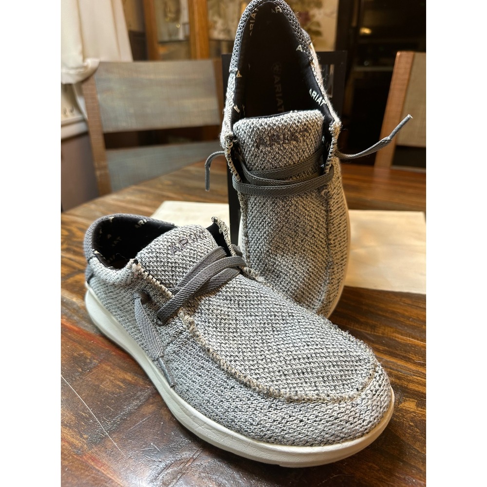 Ariat Hilo Mens Heathered Grey Knit Casual Slip On Loafers 10044585 Size 9D